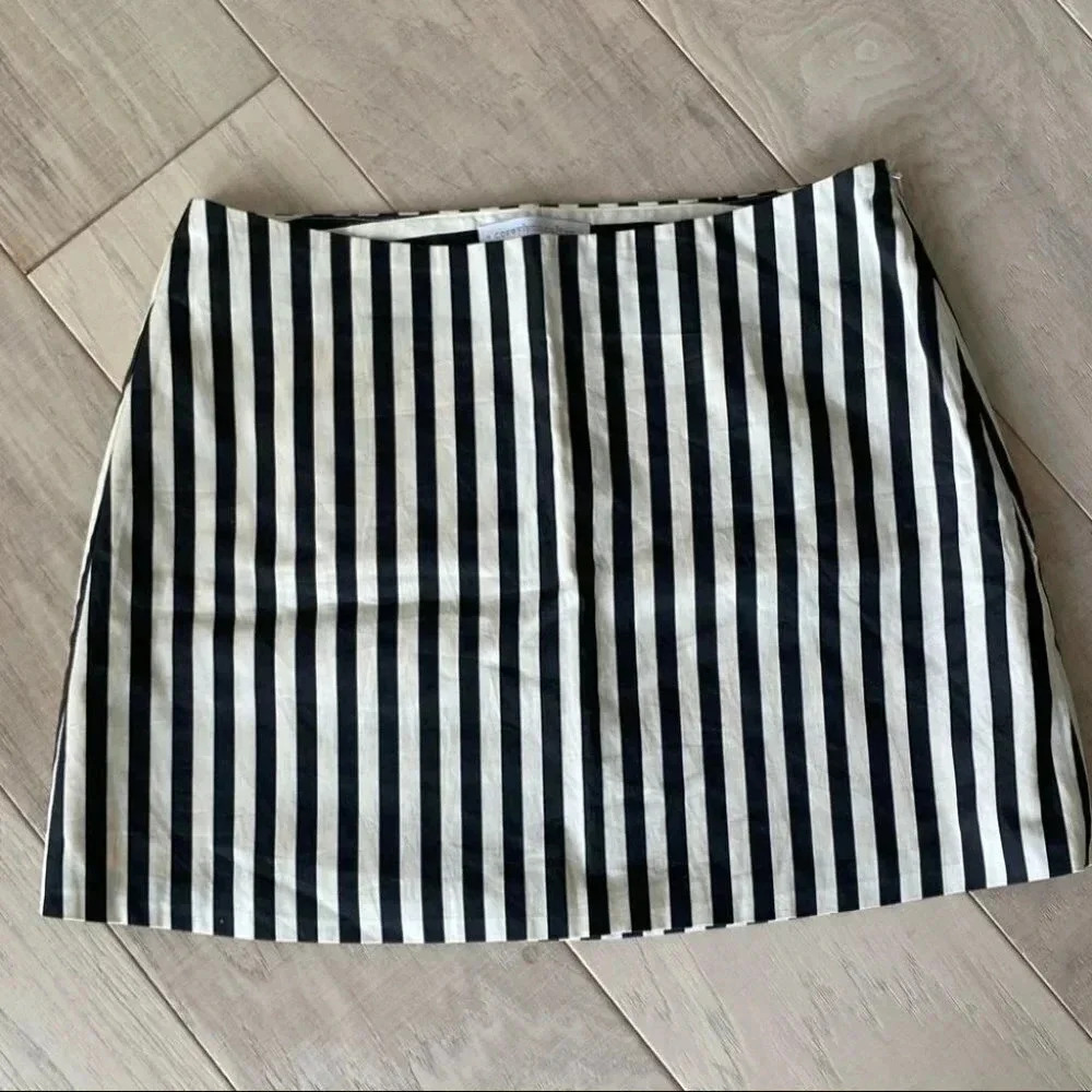 Corey Lynn Calter Mini Striped Skirt